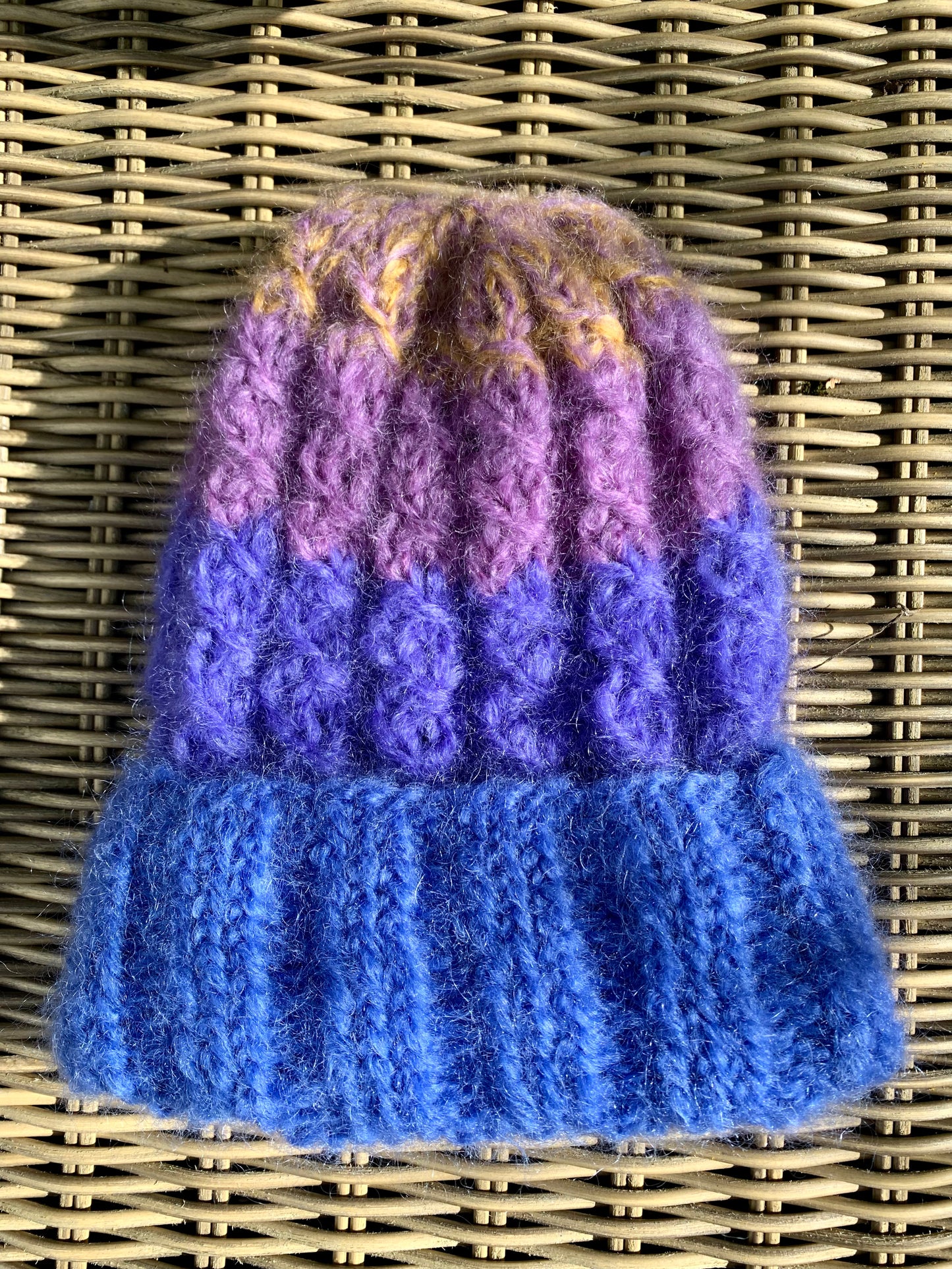 Blue & Pink - The Beanie - Knitting Pattern