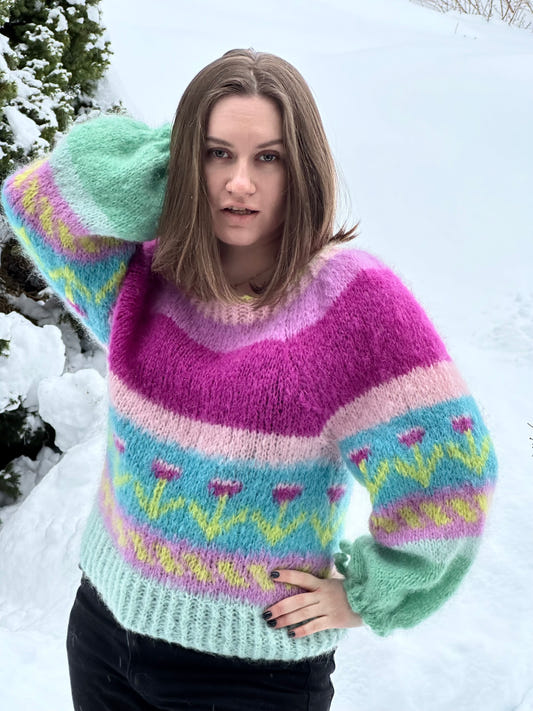 Bohemian Flowers – The Mosaic Sweater (eller Hønsestrikk)