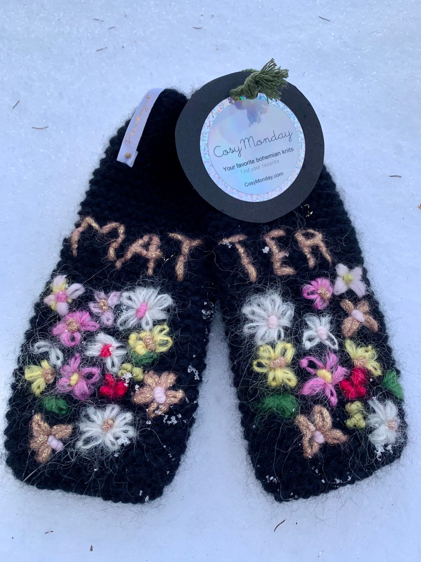 LIVE, LOVE, MATTER - pulse warmers - PATTERN