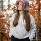 Anastasia - My Pink & Brown Bohemian Hat  - Mønster - One Size
