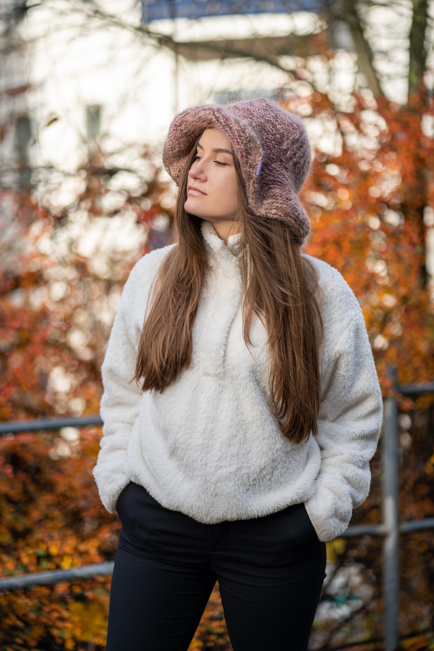 Anastasia - My Pink & Brown Bohemian Hat - Pattern - One Size