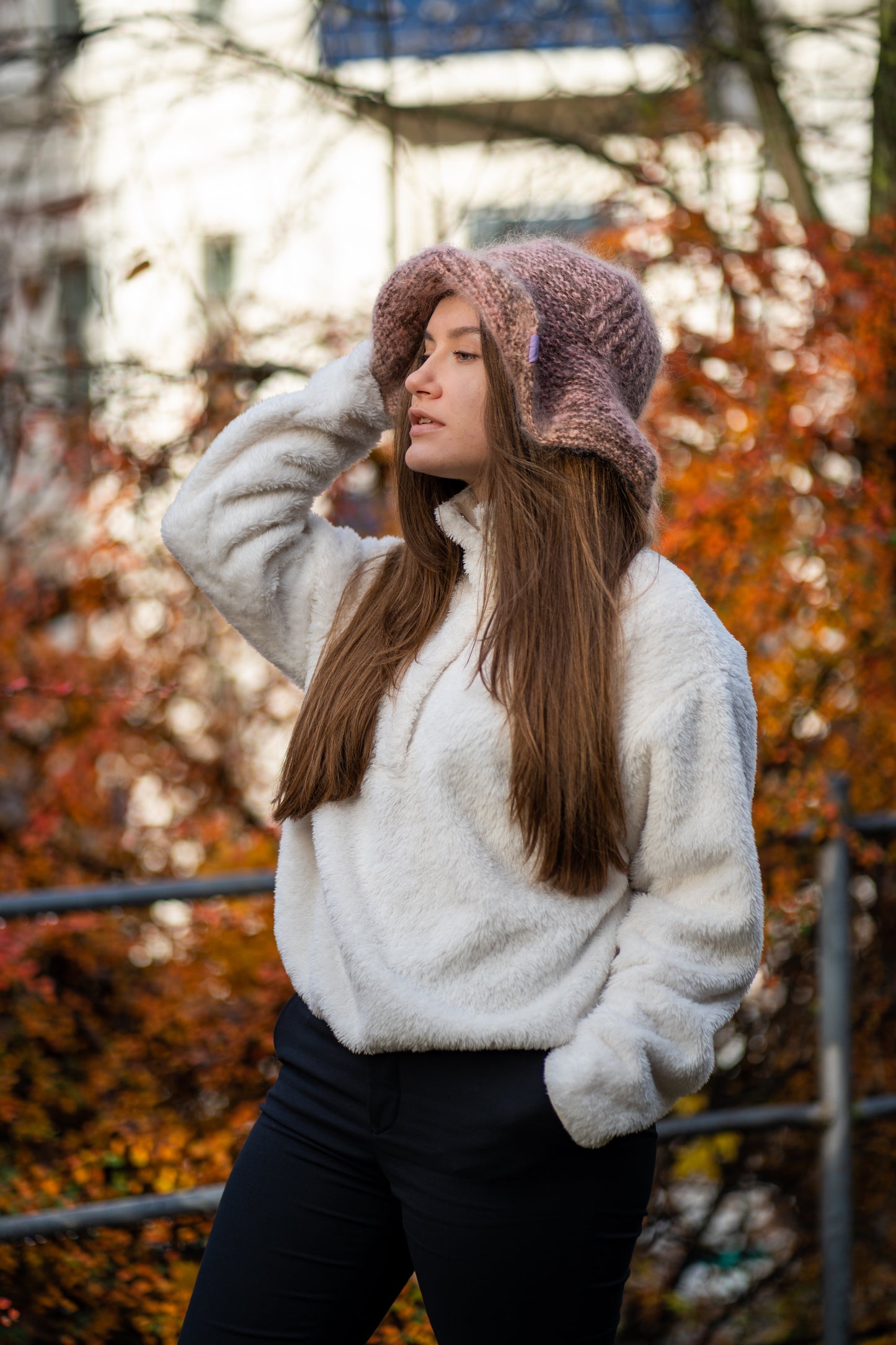 Anastasia - My Pink & Brown Bohemian Hat - Pattern - One Size