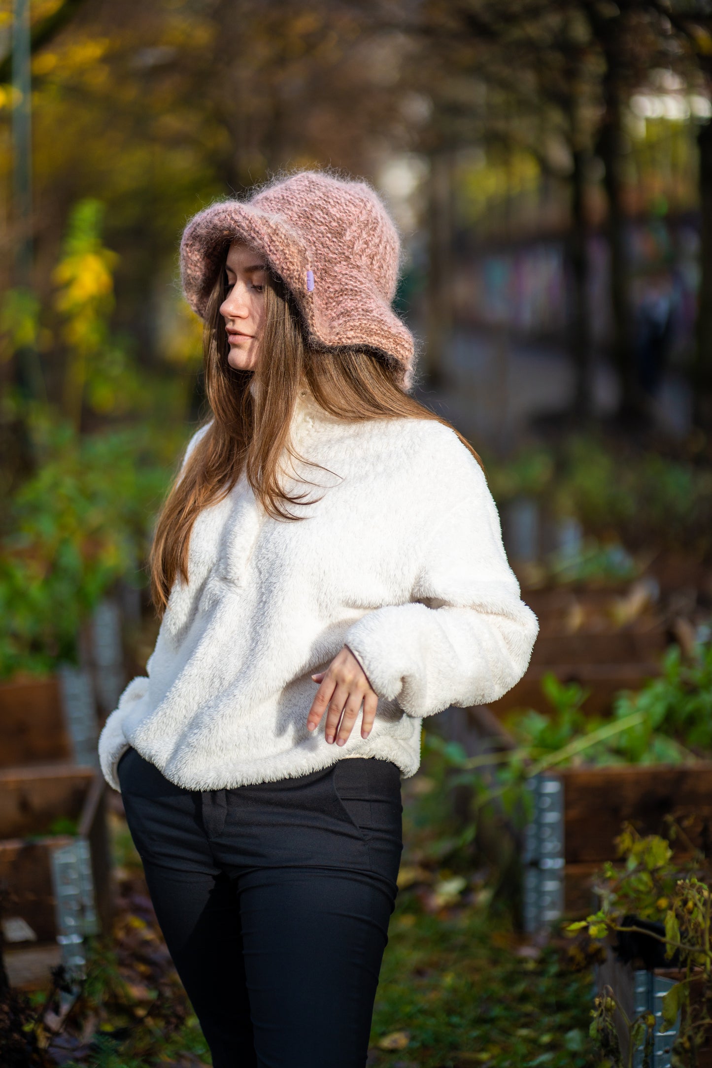 Anastasia - My Pink & Brown Bohemian Hat - Pattern - One Size