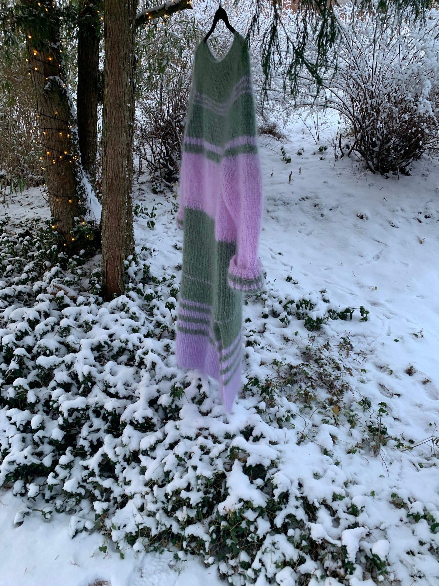 My Cosy Winter Dress | Strikkeoppskrift på lang mohairkjole