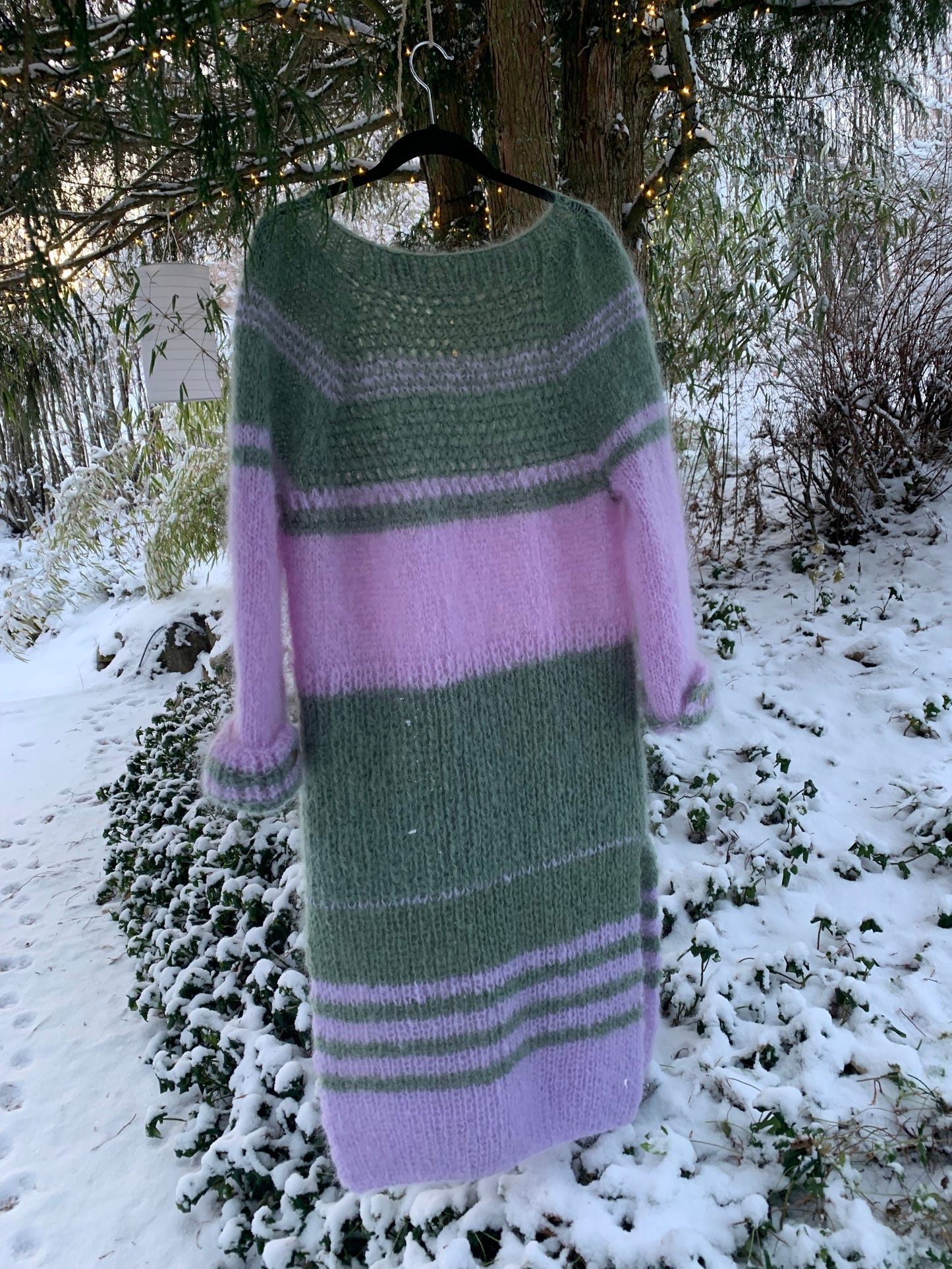 My Cosy Winter Dress | Strikkeoppskrift på lang mohairkjole