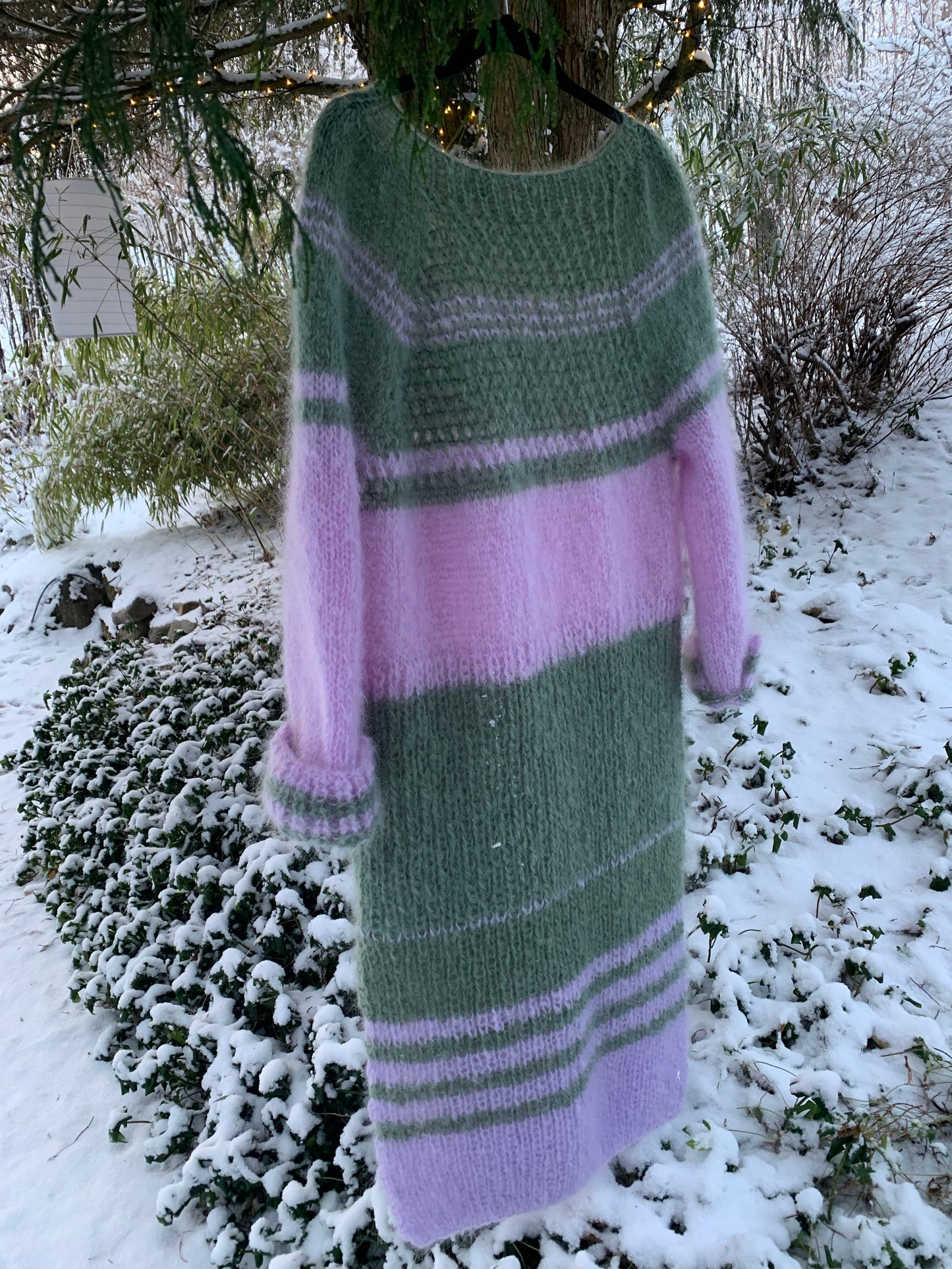 My Cosy Winter Dress | Strikkeoppskrift på lang mohairkjole